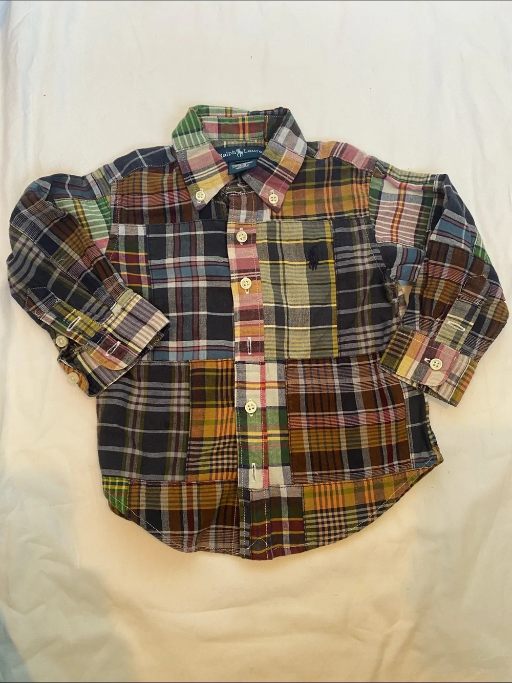 Ralph Lauren Kids Multicolor Patchwork Plaid Button-Down Shirt